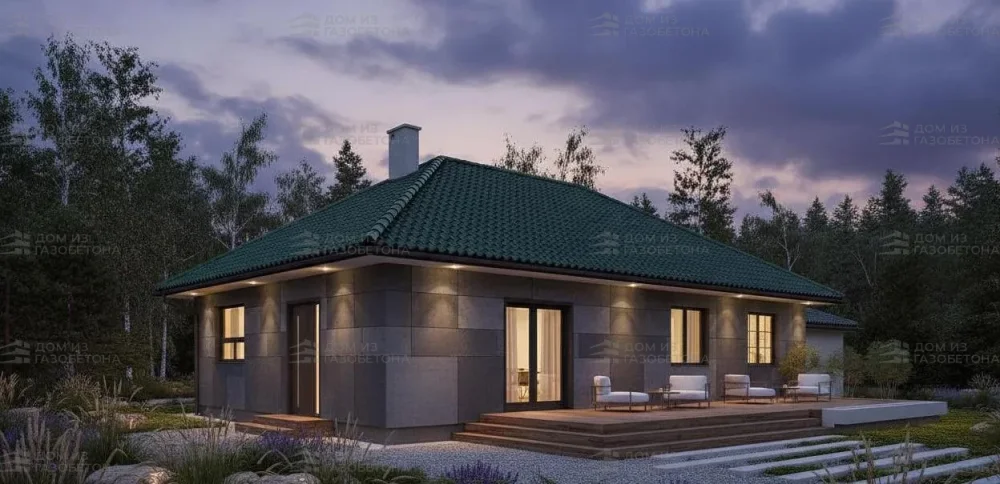 Проект Одноэтажный дом 19 на 11, 152 м2