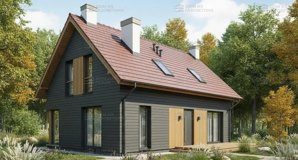 Проект Двухэтажный дом 14 на 10, 146 м2