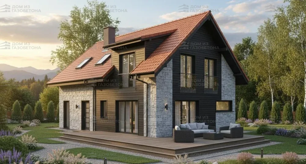 Проект Двухэтажный дом 12 на 9, 142 м2