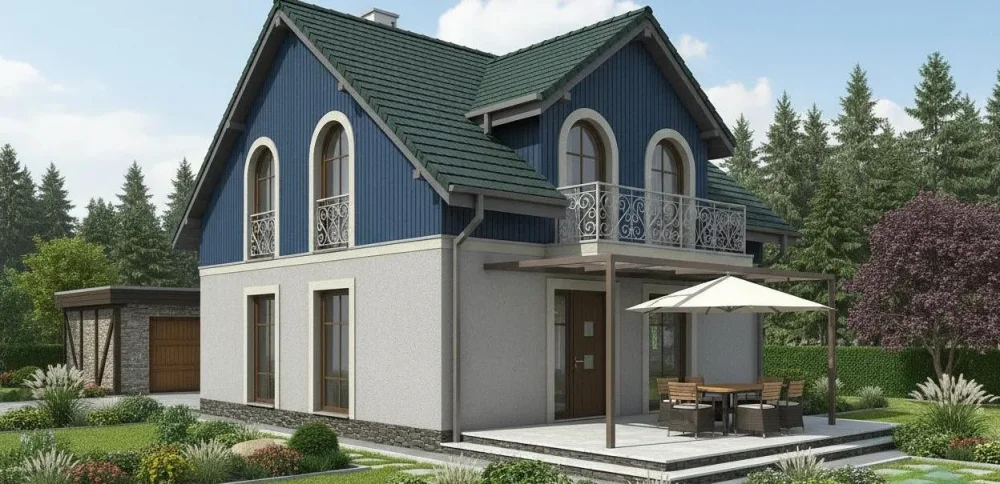 Проект Двухэтажный дом 7 на 16, 117 м2