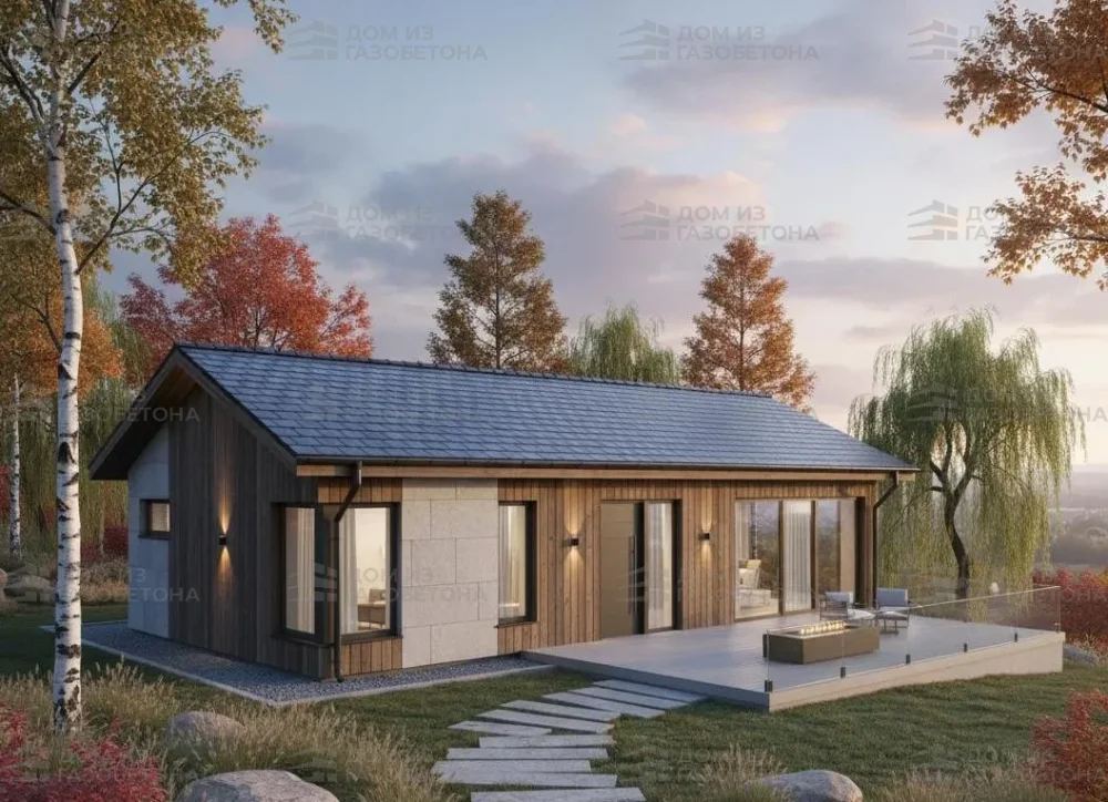 Проект Одноэтажный дом 14 на 12, 108 м2