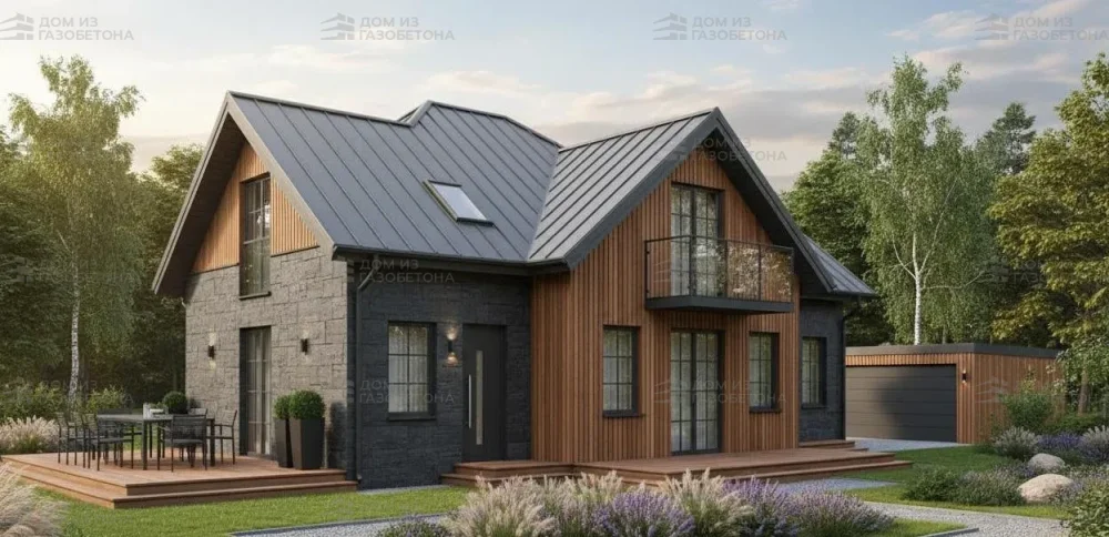 Проект Двухэтажный дом 15 на 13, 144 м2