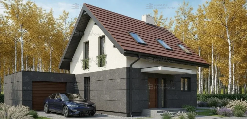 Проект Двухэтажный дом 8 на 8, 83 м2