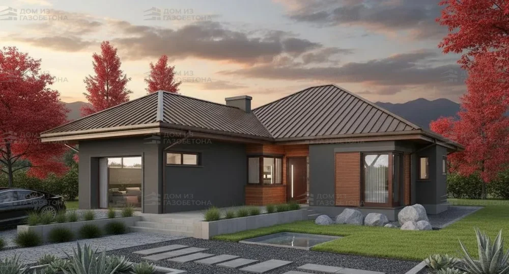 Проект Одноэтажный дом 13 на 21, 131 м2