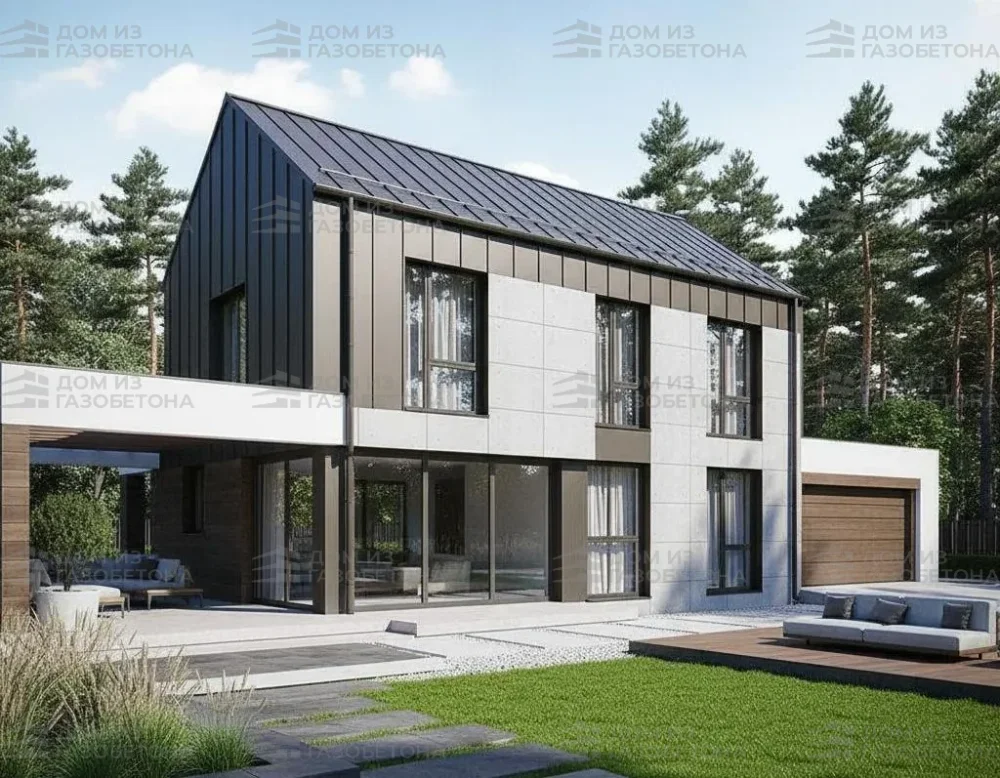 Проект Двухэтажный дом 16 на 22, 333 м2