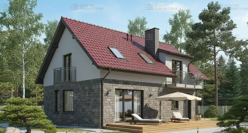 Проект Двухэтажный дом 10 на 12, 151 м2