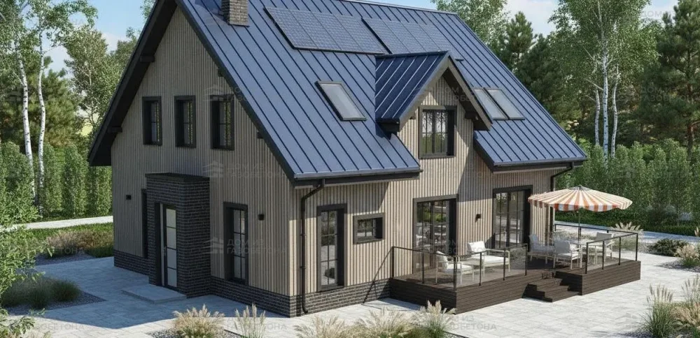 Проект Двухэтажный дом 12 на 9, 146 м2