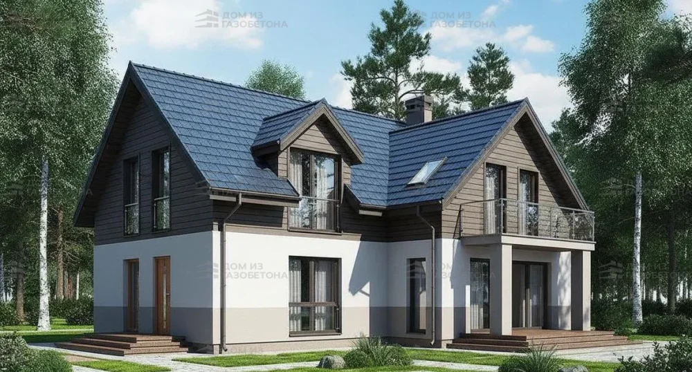 Проект Двухэтажный дом 13 на 10, 172 м2