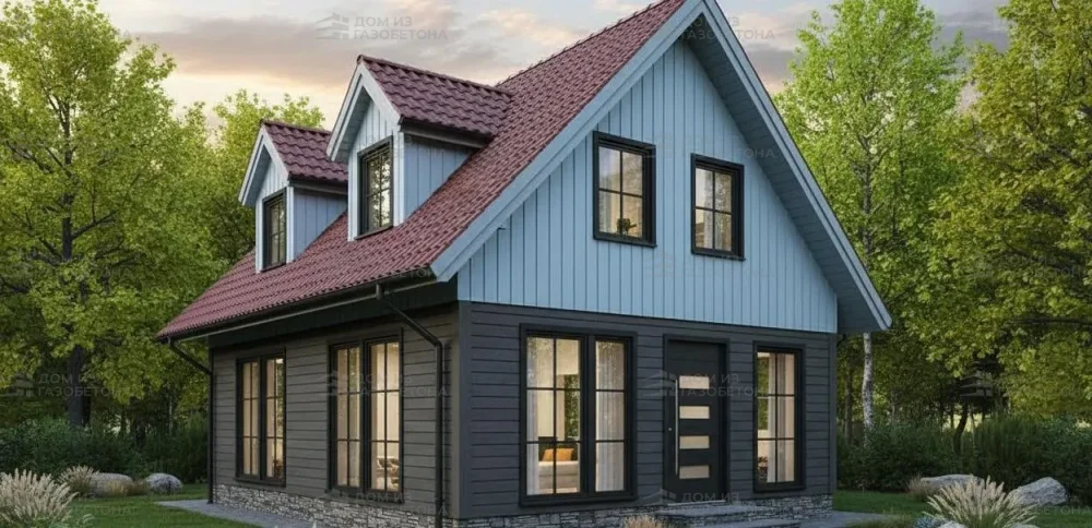 Проект Двухэтажный дом 7 на 11, 90 м2