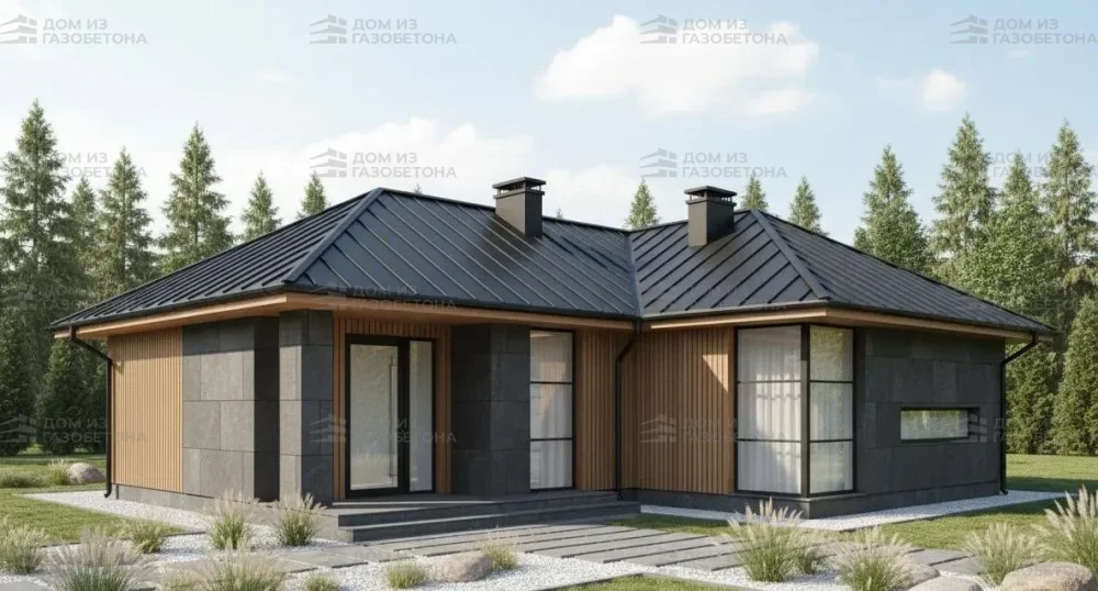 Проект Одноэтажный дом 16 на 14, 125 м2